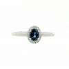 Anillo de oro blanco con diamantes y zafiros