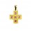 Cruz de oro amarillo (18K) con piedras