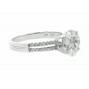 Sortija de oro blanco con brillantes