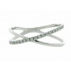 Sortija de oro blanco (18K) con diamantes