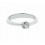 Solitario de oro blanco (18K) con diamante