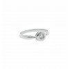 Anillo chatón oro blanco y diamante