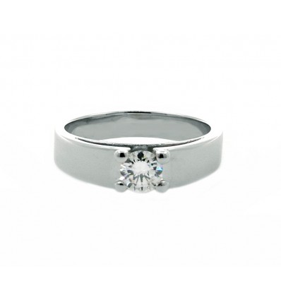 Solitario compromiso oro con diamante
