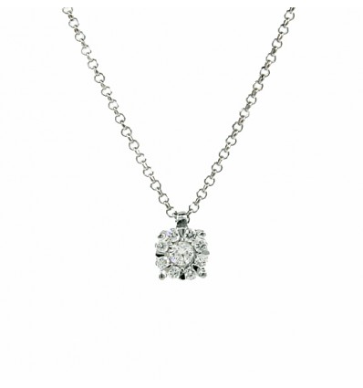Colgante de diamantes con cadena oro