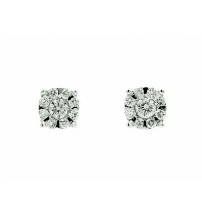 Pendientes de oro blanco y diamantes