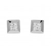 Pendientes de oro blanco con diamante