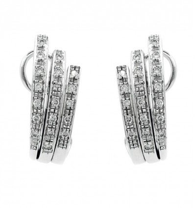 Pendientes de oro blanco con diamantes