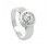 Sortija de oro blanco (18K) con diamante