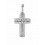Cruz de oro blanco (18K) con diamante