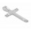Cruz de oro blanco (18K) con diamante