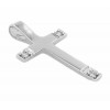 Cruz de oro blanco de 18K con diamantes