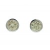 Pendientes de oro blanco (18K) con diamante