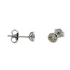 Pendientes de oro blanco (18K) con diamante
