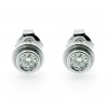 Pendientes chatón oro con diamantes