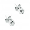 PENDIENTES DE ORO BLANCO (18K) CON DOS DIAMANTES ENGASTADOS EN CHATÓN 