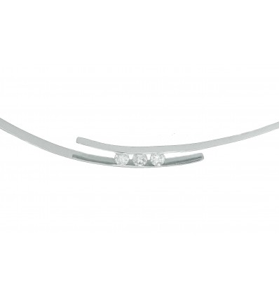 Gargantilla oro blanco con diamantes