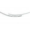 Gargantilla de oro blanco (18K) con diamante