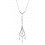Gargantilla de oro blanco (18K) con diamante