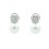 Pendientes de oro blanco (18K) con diamante y perla cultivada