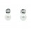 Pendientes de oro blanco (18K) con diamante y perla cultivada