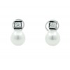 Pendientes perlas y diamantes