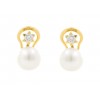 Pendientes perlas y diamantes