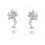Pendientes de oro blanco (18K) con diamante y perla cultivada