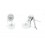Pendientes de oro blanco (18K) con diamante y perla cultivada