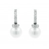 Pendientes perlas y brillantes