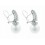 Pendientes de oro blanco (18K) con diamante y perla australiana