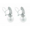 Pendientes perlas y diamantes