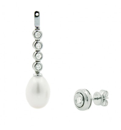 Pendientes novia desmontables