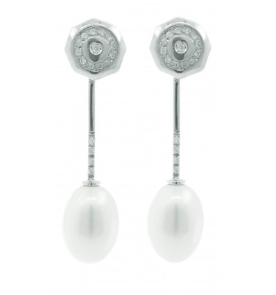 Pendientes novia desmontables diamantes
