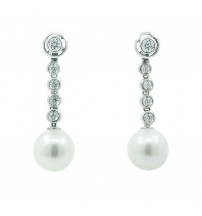 Pendientes novia desmontables diamantes