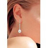 Pendientes largos perlas y diamantes novia