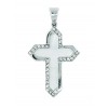 Cruz nacar y diamantes