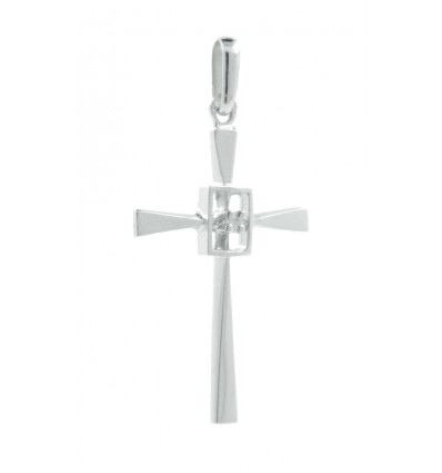 Cruz oro blanco
