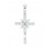 Cruz de oro blanco (18K) con diamante