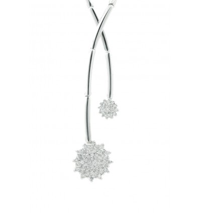 Gargantilla rosetas diamantes