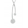 Gargantilla de oro blanco (18K) con diamante