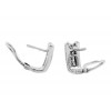 Pendientes omega brillantes