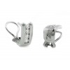 PENDIENTES cierre omega DE ORO CON DIAMANTES .