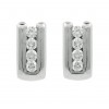 PENDIENTES DE ORO BLANCO CON DIAMANTES .