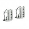 PENDIENTES DE ORO BLANCO CON 8 DIAMANTES .
