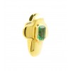 Cruz de oro amarillo (18K) con esmeralda natural