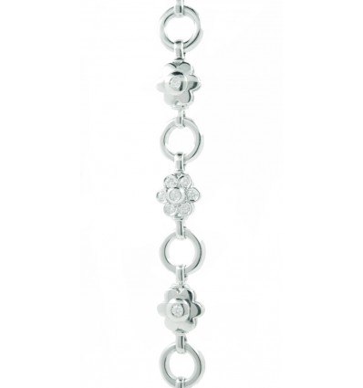 Pulsera oro blanco y diamantes