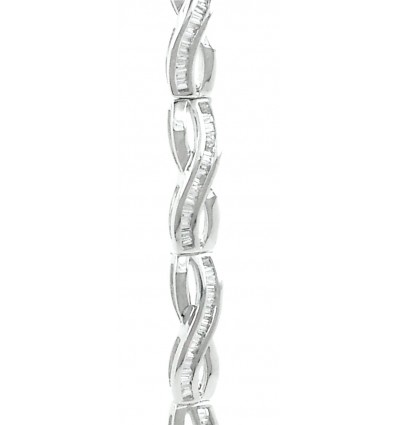 Pulsera oro y diamantes talla baguette