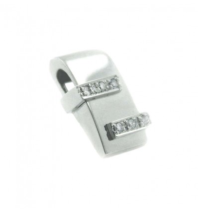 COLGANTE DE ORO BLANCO CON DIAMANTES.