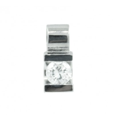 Colgante oro blanco y diamante