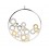 Colgante de oro blanco y oro amarillo (18K) con diamante